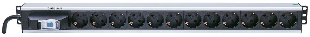 Intellinet 711449 unité de distribution d'énergie 12 sortie(s) CA Noir, Gris