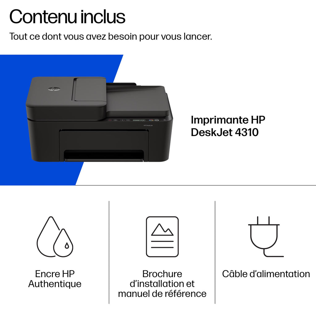 HP DeskJet 4310 Sans fil All-in-One Couleur Imprimante, Instant Ink
