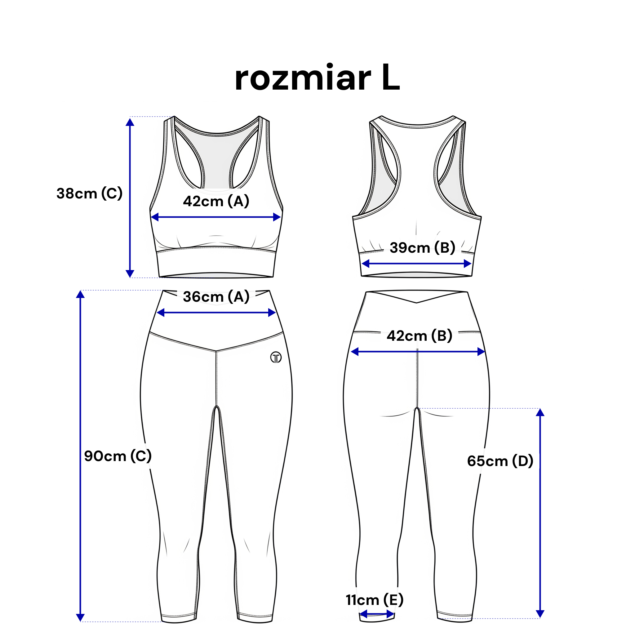 Ensemble de sport composé d'un legging et d'un haut - tissu jersey élastique à rayures