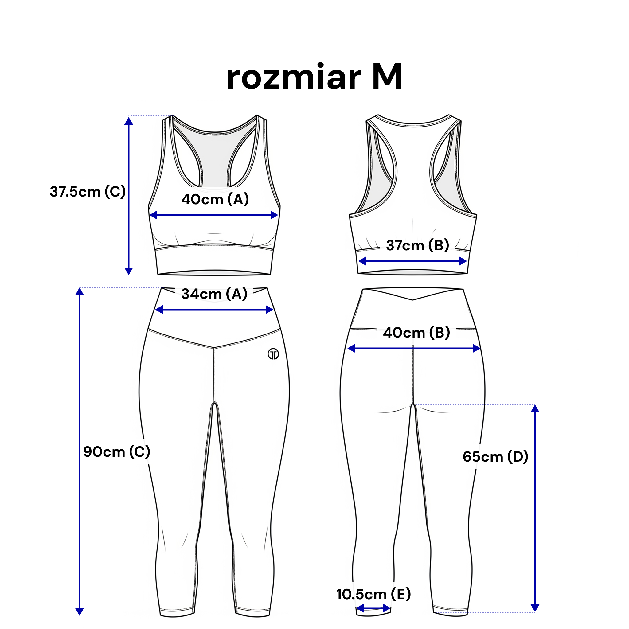 Ensemble de sport composé d'un legging et d'un haut - tissu jersey élastique à rayures