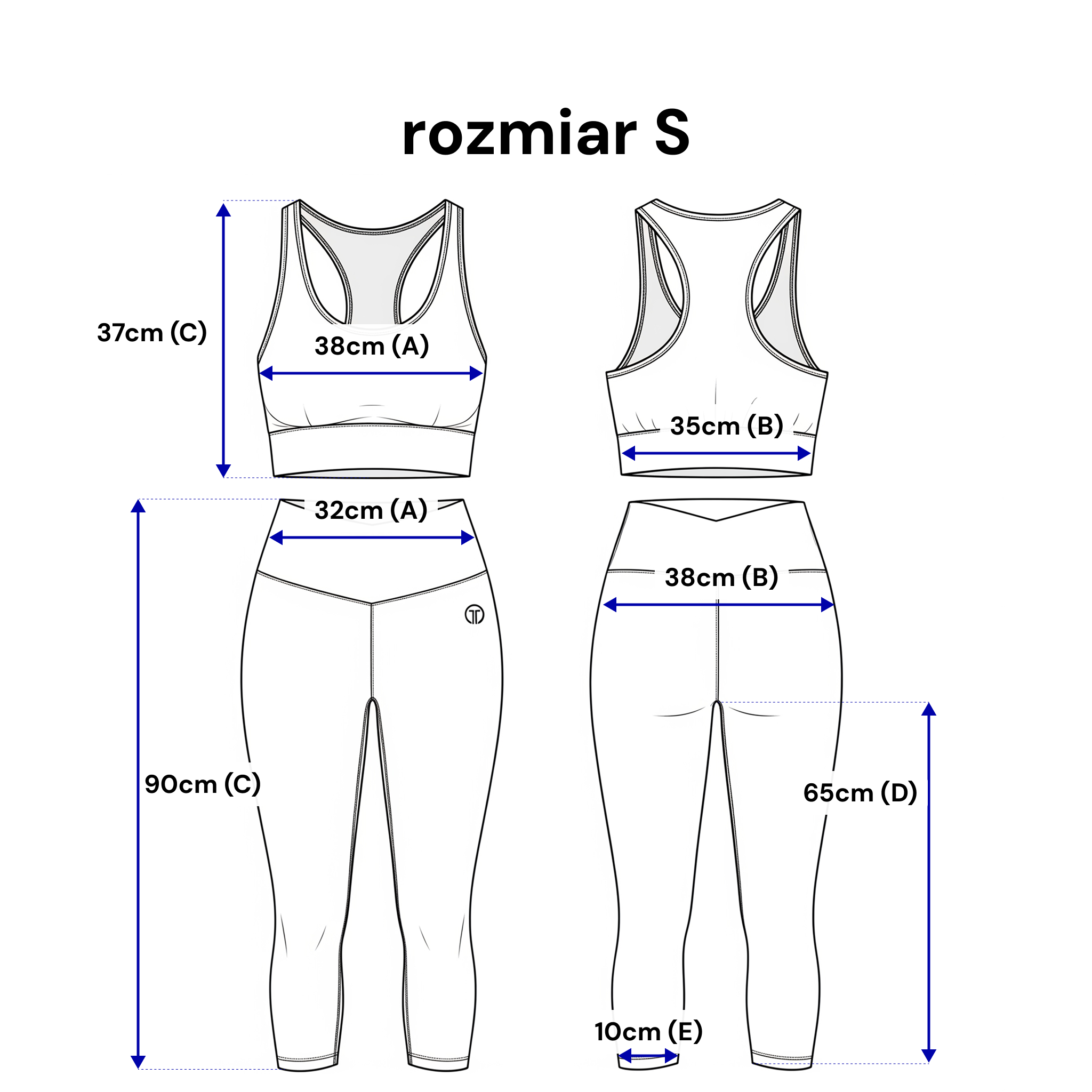 Ensemble de sport composé d'un legging et d'un haut - tissu jersey élastique à rayures