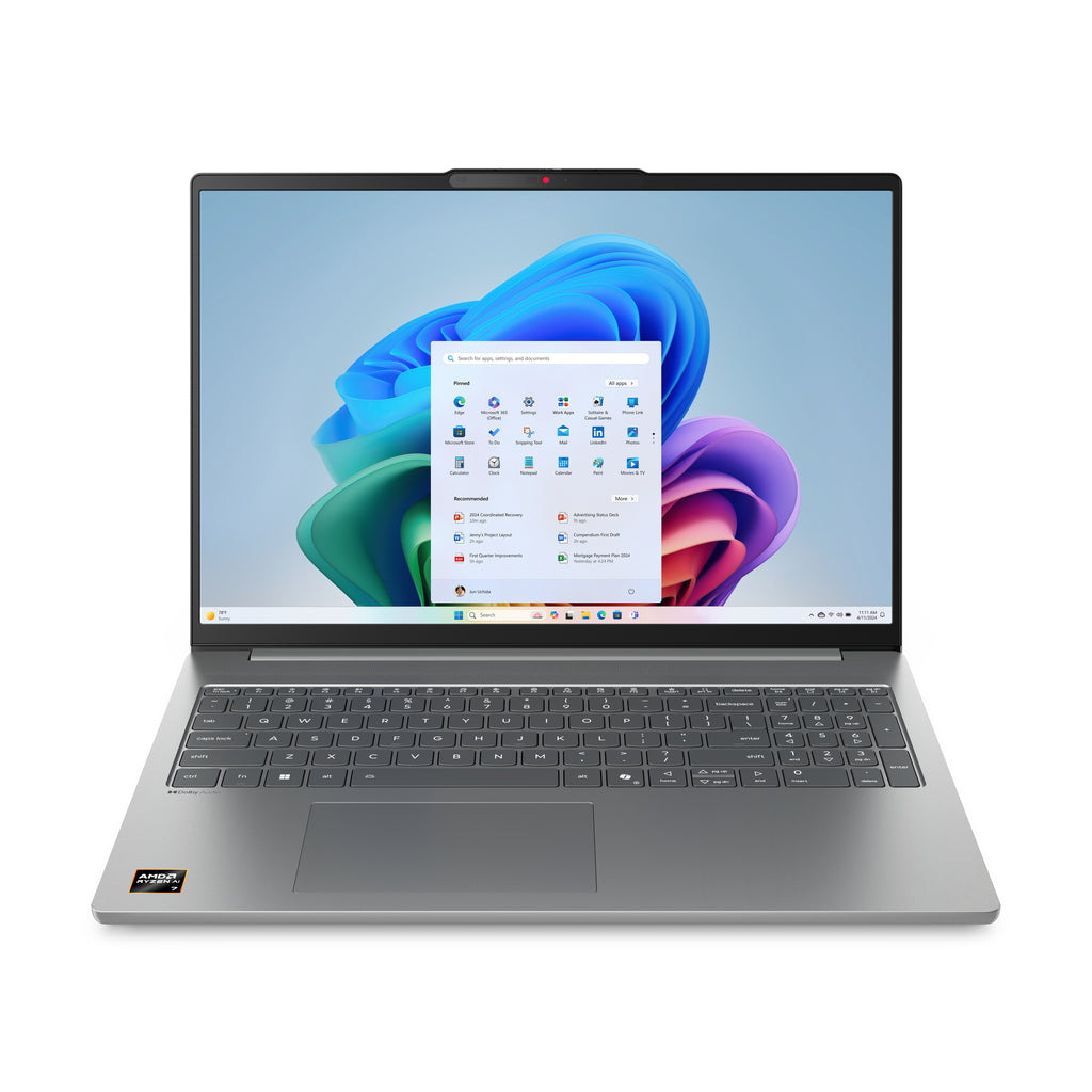 Lenovo IdeaPad Slim 5 16AKP10 Copilot+ PC AMD Ryzen AI 5 330 Ordinateur portable 40,6 cm (16") WUXGA 16 Go DDR5-SDRAM 1 To SSD Wi-Fi 7 (802.11be) Windows 11 Home Allemand Gris