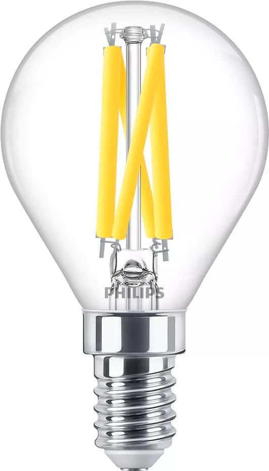 Philips Ampoule flamme transparente à filament 60W P45 E14