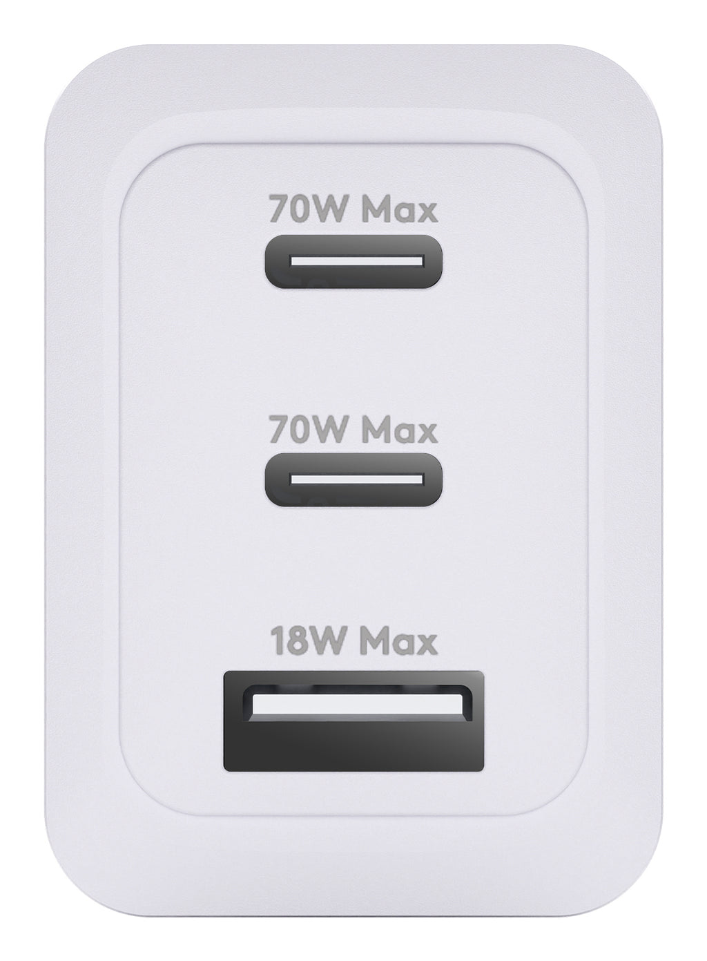Chargeur Secteur Rapide CI70EUWH7283 pour Ordinateur Portable, Smartphone et Tablette, Blanc