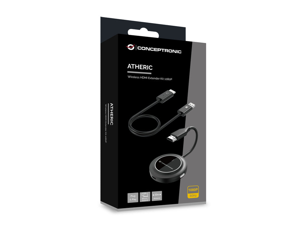 Conceptronic ATHERIC02B Adaptateur d'Affichage Sans Fil HDMI/USB Full HD