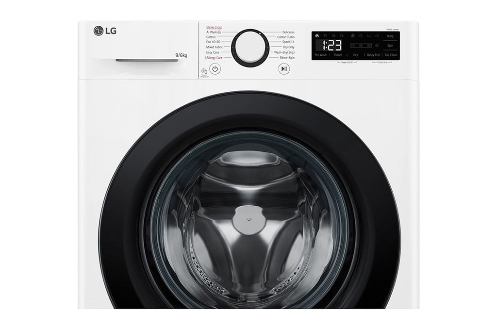 LG F4DR509SBW machine à laver avec sèche linge Pose libre Charge avant Noir, Blanc
