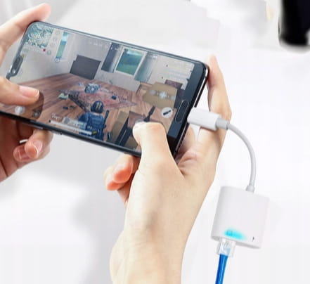 Carte réseau Adaptateur Lightning Ethernet RJ45 LAN pour iPhone et iPad Zenwire BYL-2210