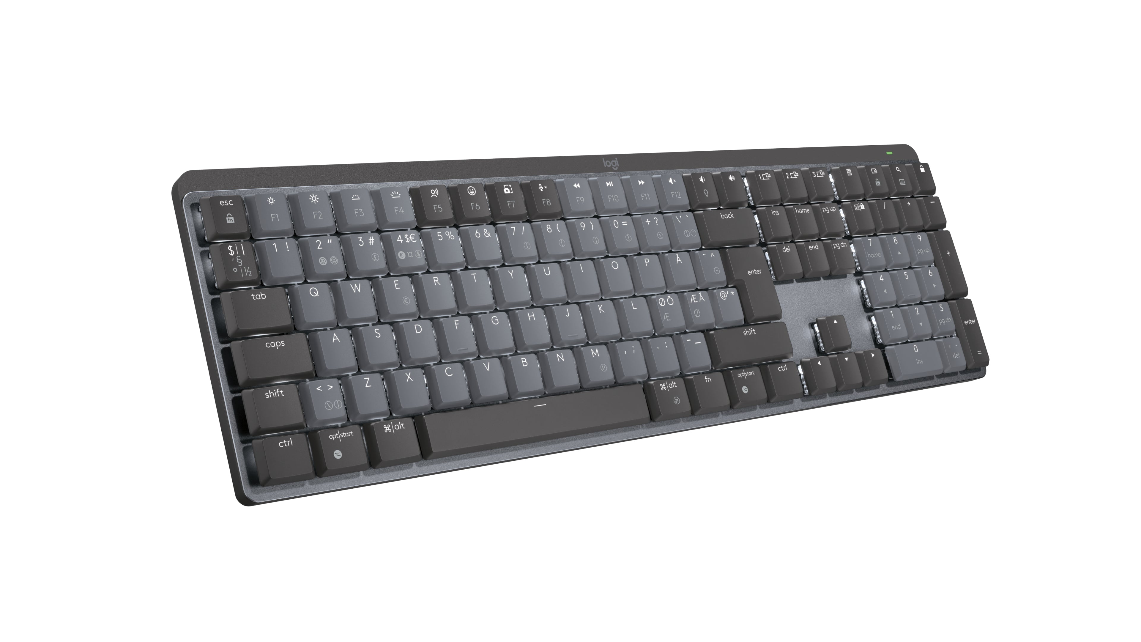 Logitech 920-010754 teclado Oficina RF Wireless + Bluetooth QWERTY Nórdico Grafito