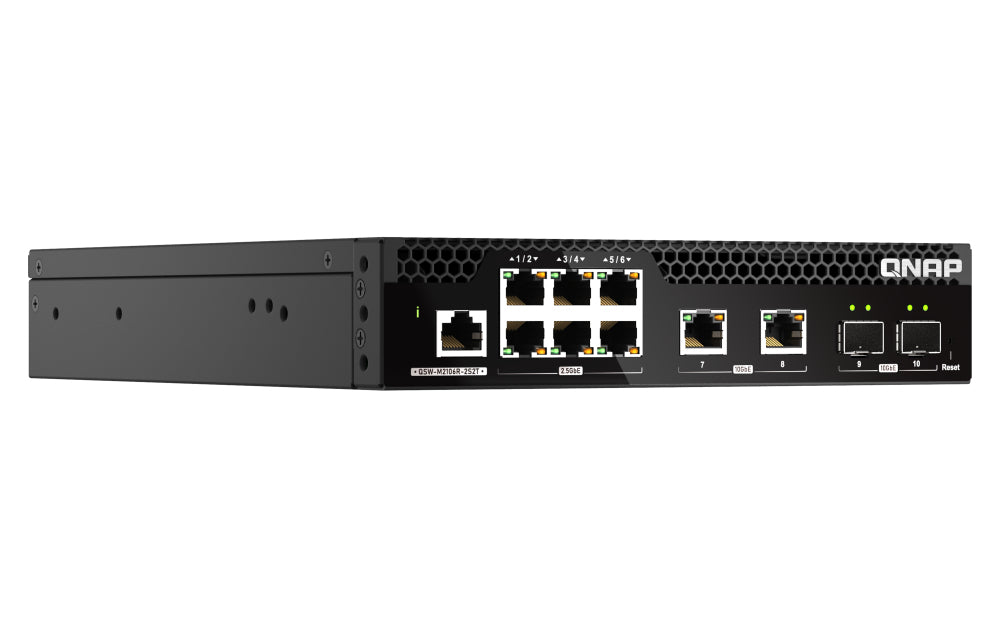 QNAP QSW-M2106R-2S2T Commutateur Réseau Géré L2 10G Ethernet 1U Noir