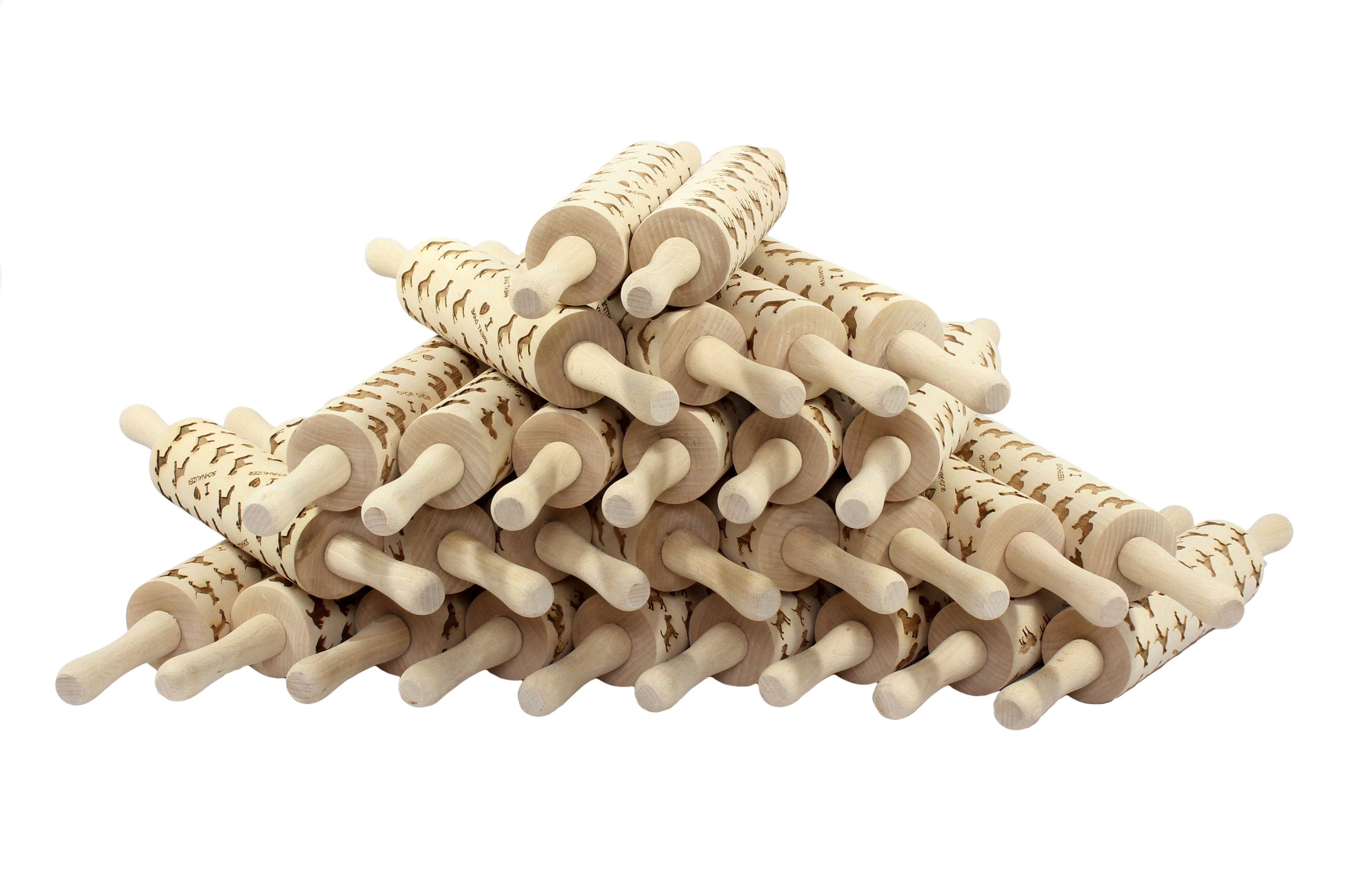 Coton de Tulear, Cotie - small rolling pin with a dog pattern, a rolling pin for children's dough, decorating ceramic clay by Art-Dog brand