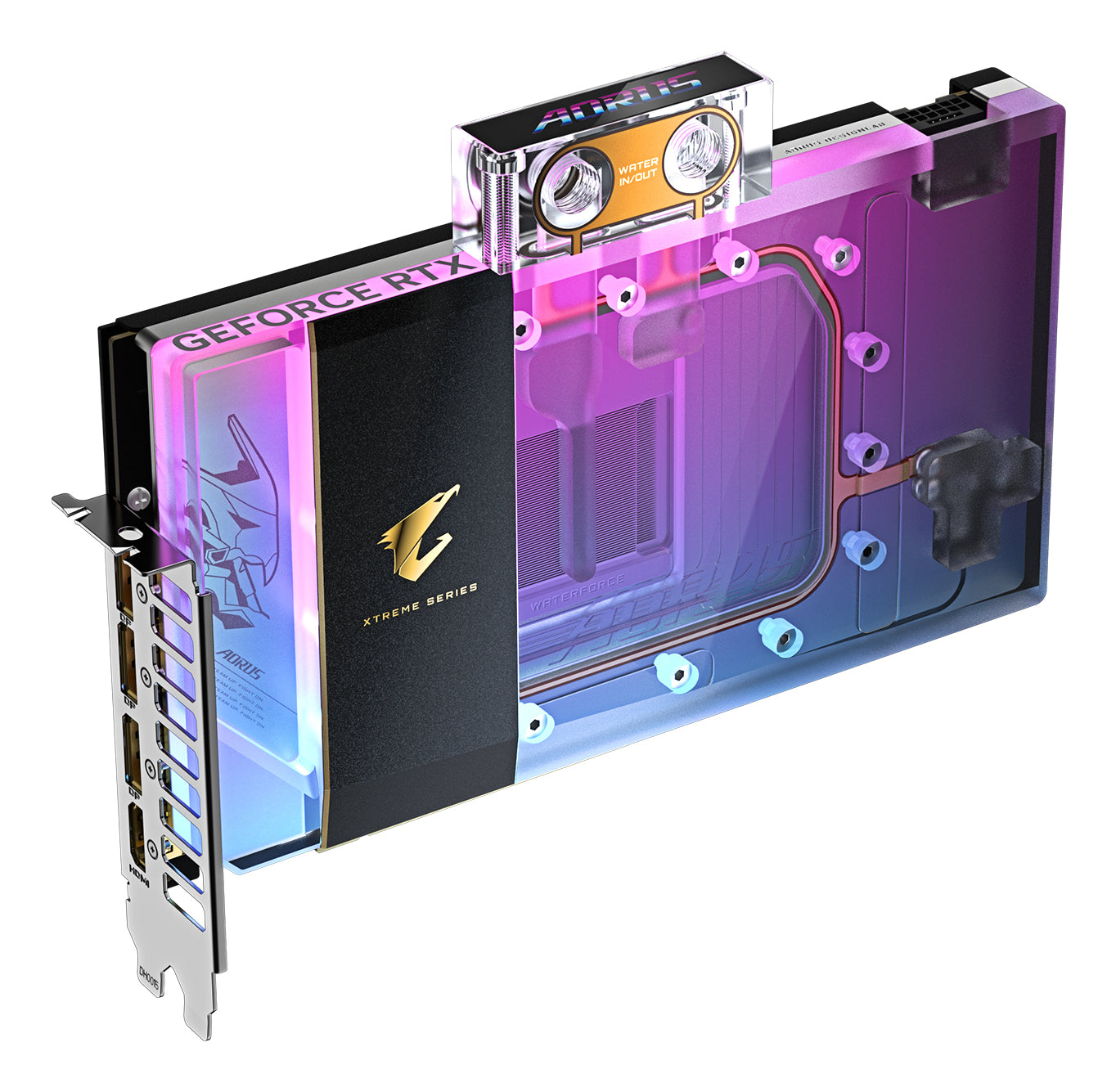 GIGABYTE AORUS GeForce RTX 5090 XTREME WATERFORCE WB 32G Carte Graphique - 32 Go GDDR7, 512 bits, PCI-E 5.0, 2655 MHz Fréquence du Cœur, 3 x DP 2.1a, 1 x HDMI 2.1b, NVIDIA DLSS 4, GV-N5090AORUSX WB-32GD