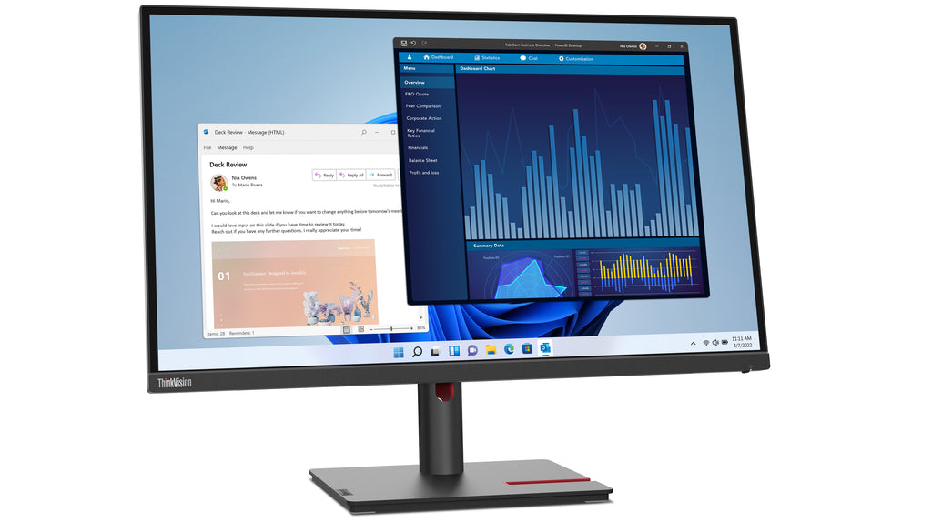 Lenovo ThinkVision T27p-30 écran plat de PC 68,6 cm (27") 3840 x 2160 pixels 4K Ultra HD LED Noir