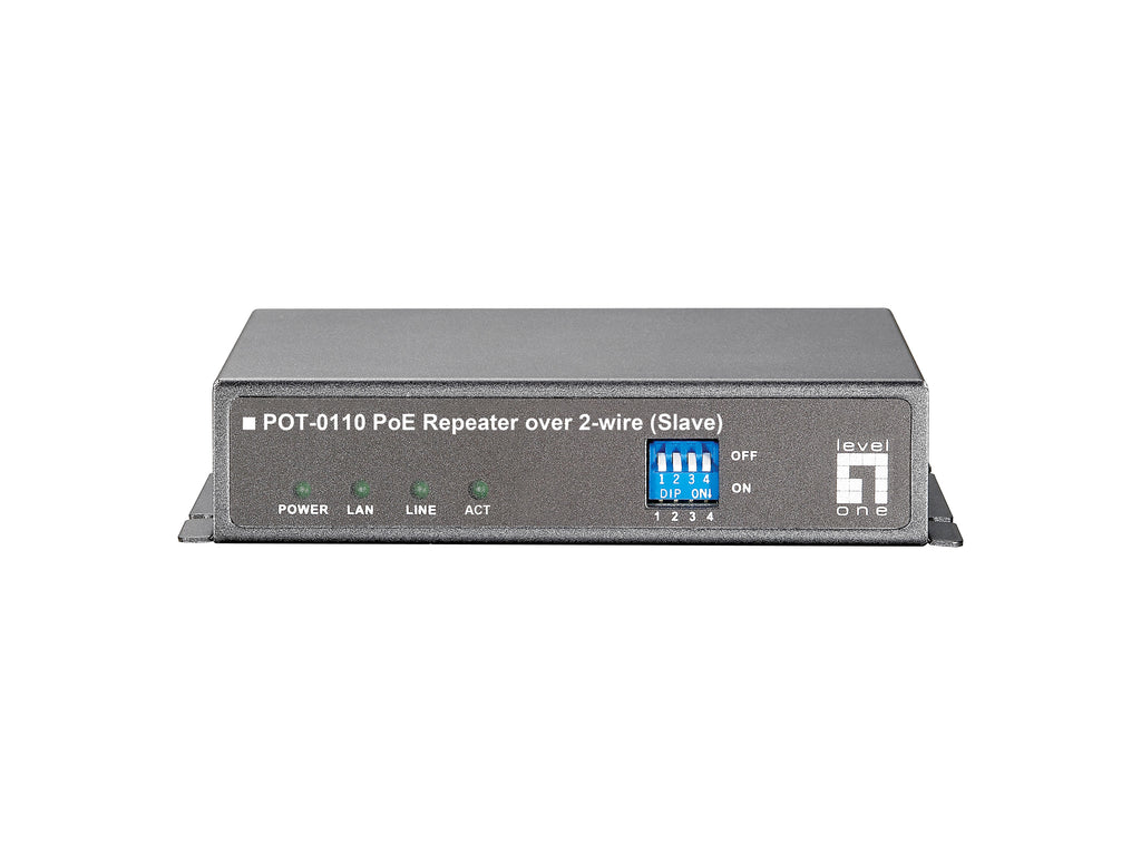 Prolongateur et Répéteur Réseau POT-0110, Extension Ethernet Longue Portée PoE, Noir
