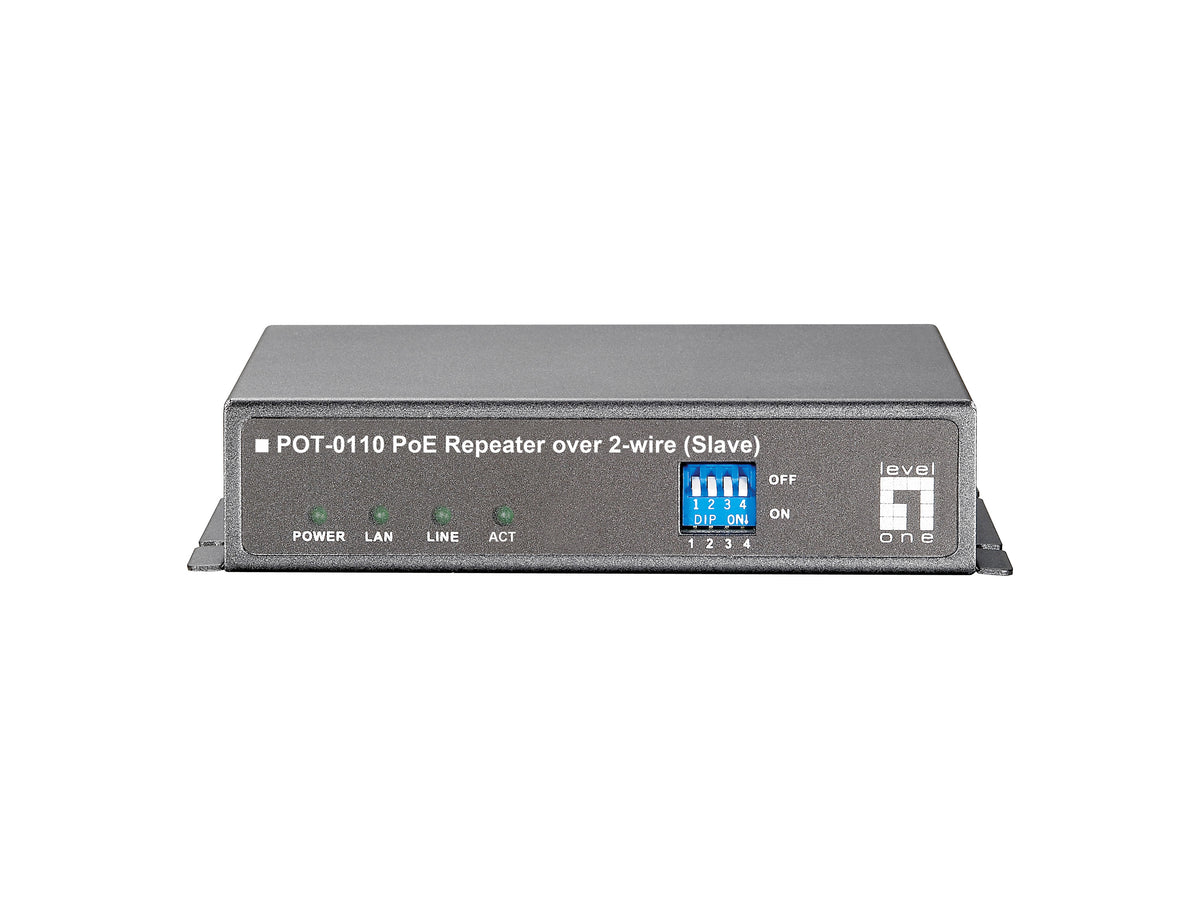 Prolongateur et Répéteur Réseau POT-0110, Extension Ethernet Longue Portée PoE, Noir