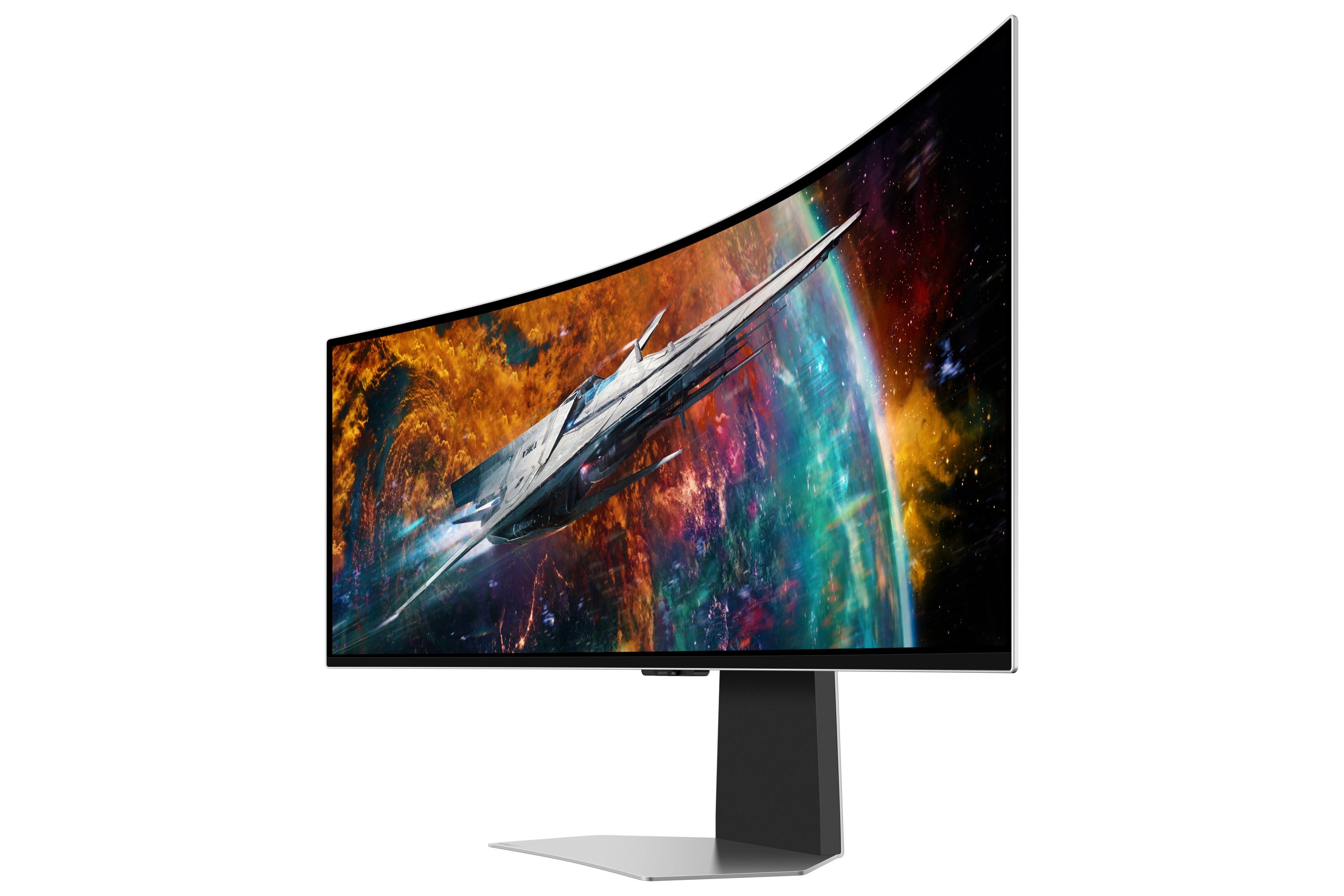 Samsung Samsung G95SC écran plat de PC 124,5 cm (49") 5120 x 1440 pixels Dual QHD OLED Argent