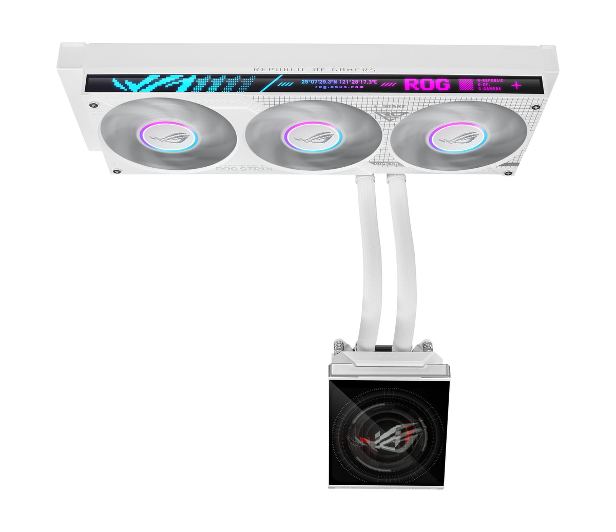 ASUS ROG STRIX SLC IV 360 ARGB LCD WHT Processeur Refroidisseur de liquide tout-en-un 12 cm Blanc 1 pièce(s)
