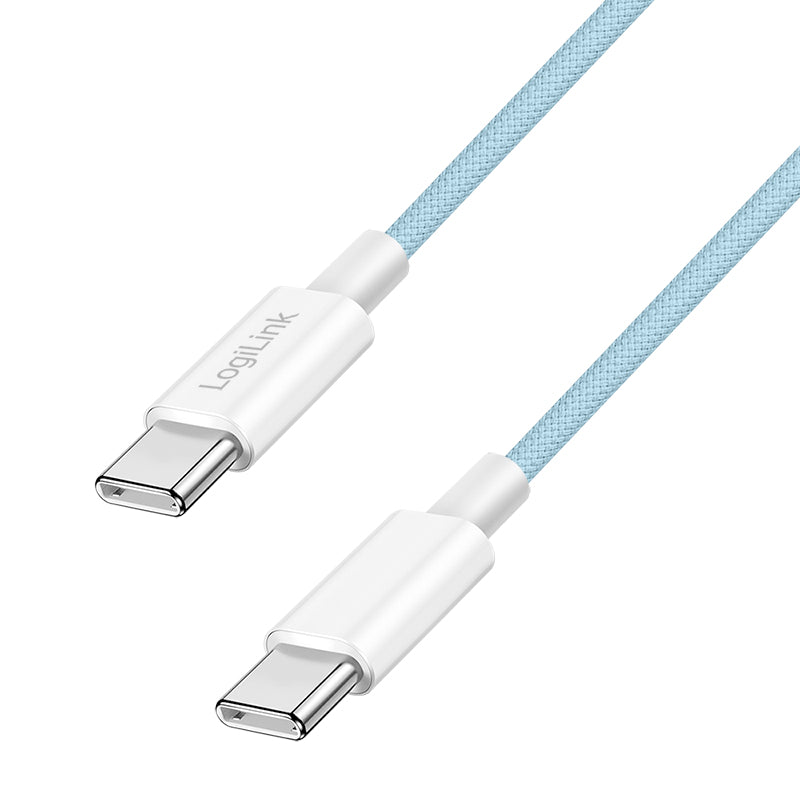 LogiLink CU0349 câble USB USB 2.0 1 m USB C 0,48 Gbit/s 60 W Bleu