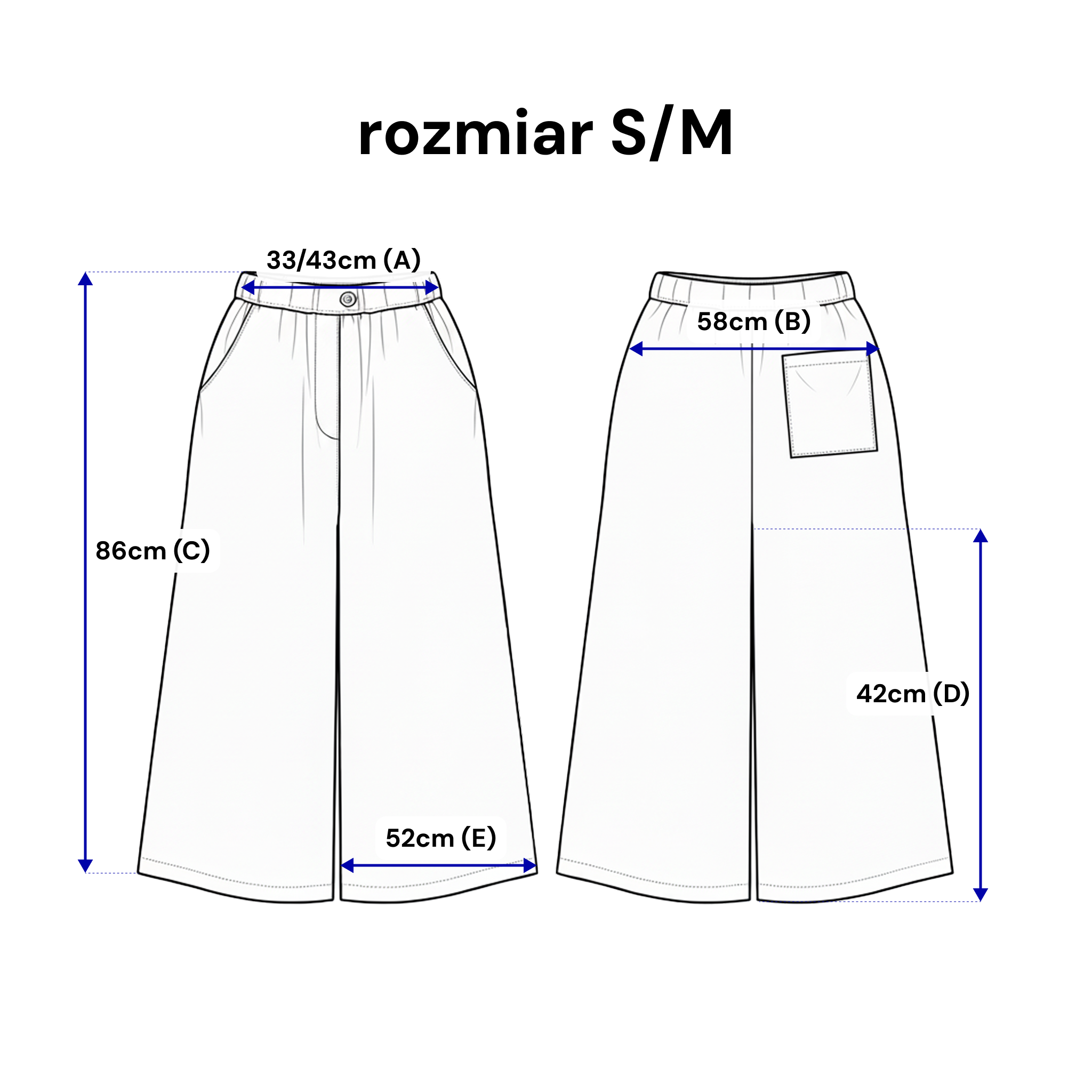 Pantalon-jupe 7/8 en lin - pantalon-jupe ample avec élastique à la taille