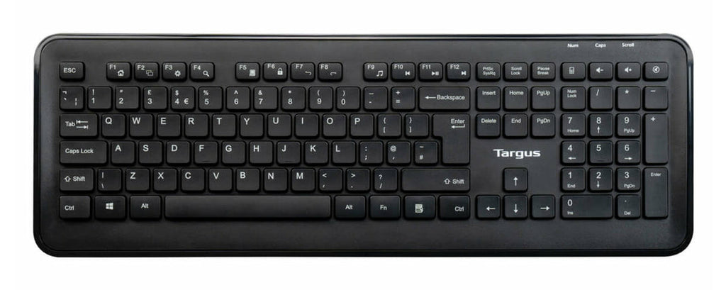 Targus AKM610NO Ensemble Clavier et Souris Sans Fil RF, Disposition QWERTY Nordique, Noir