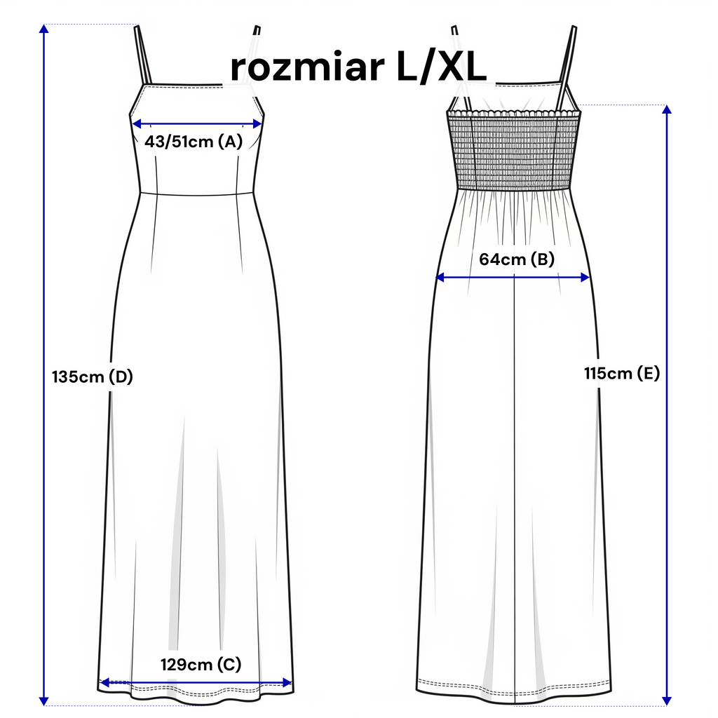 Robe longue en lin à bretelles - évasée et légère