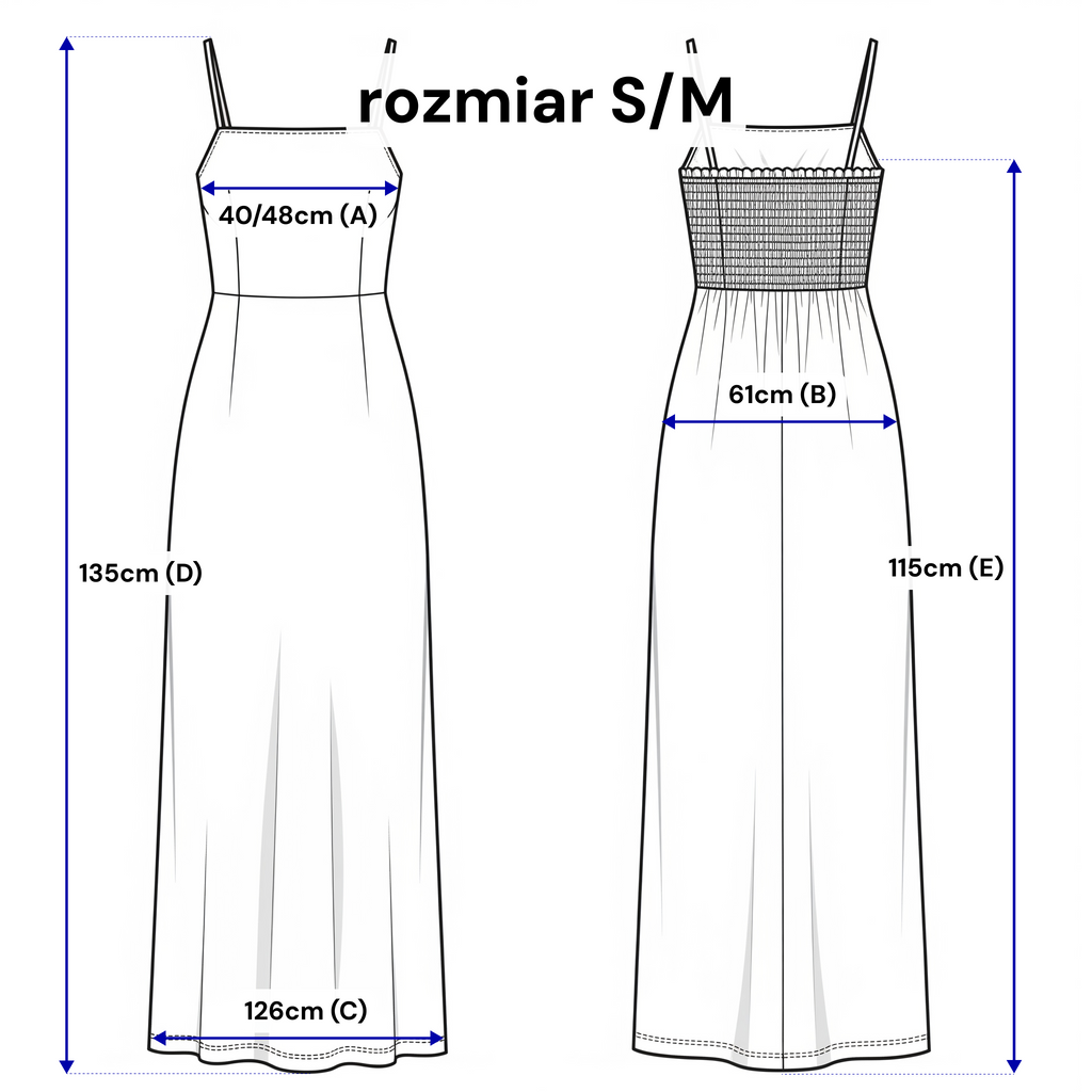Robe longue en lin à bretelles - évasée et légère