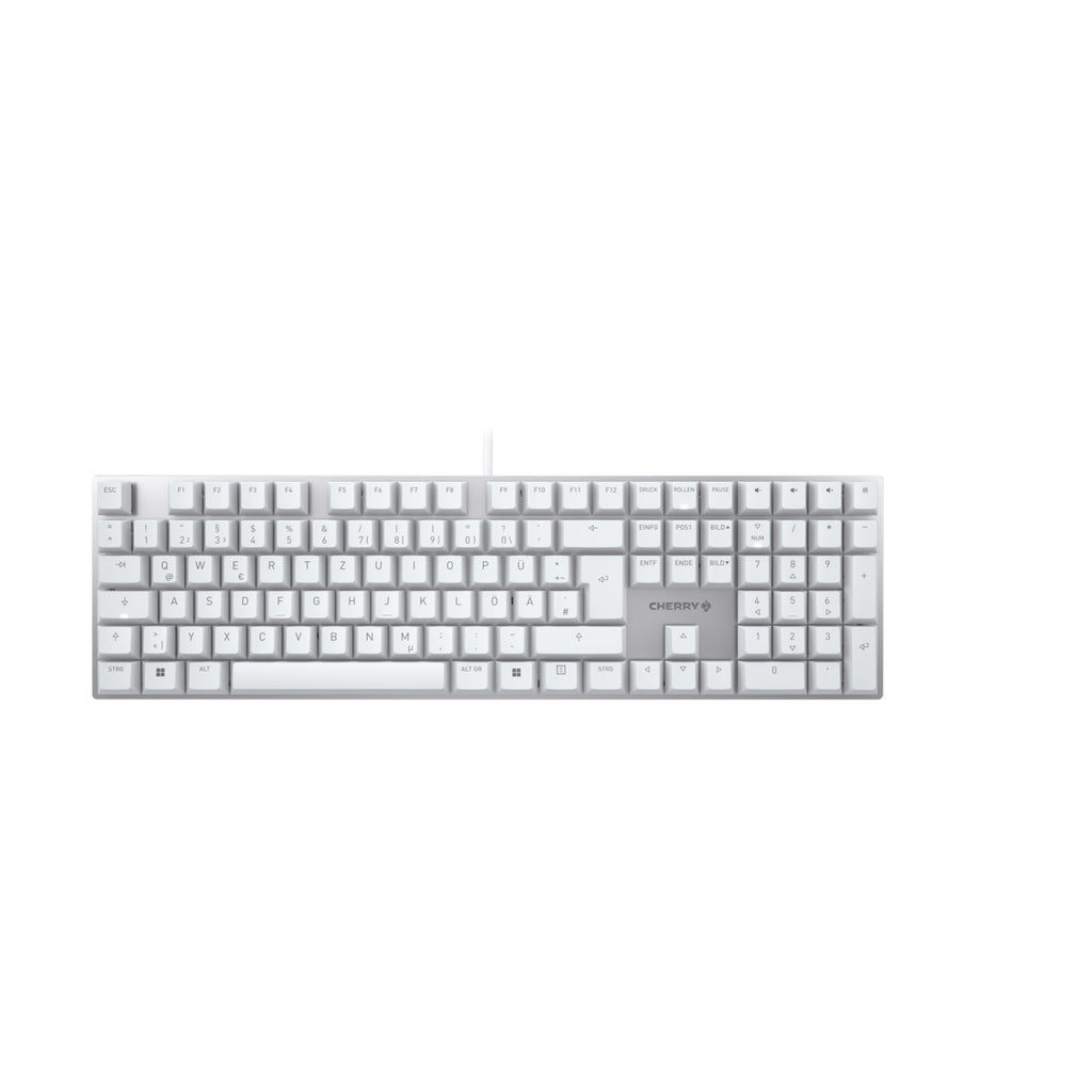 CHERRY KC 200 MX clavier Universel USB QWERTZ Allemand Argent, Blanc
