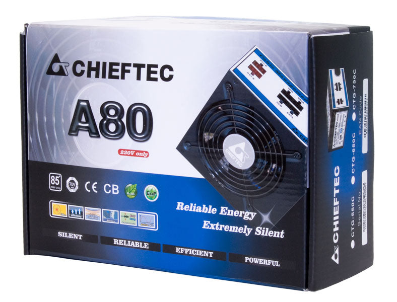 Chieftec CTG-550C unité d'alimentation d'énergie 550 W 20+4 pin ATX ATX Noir