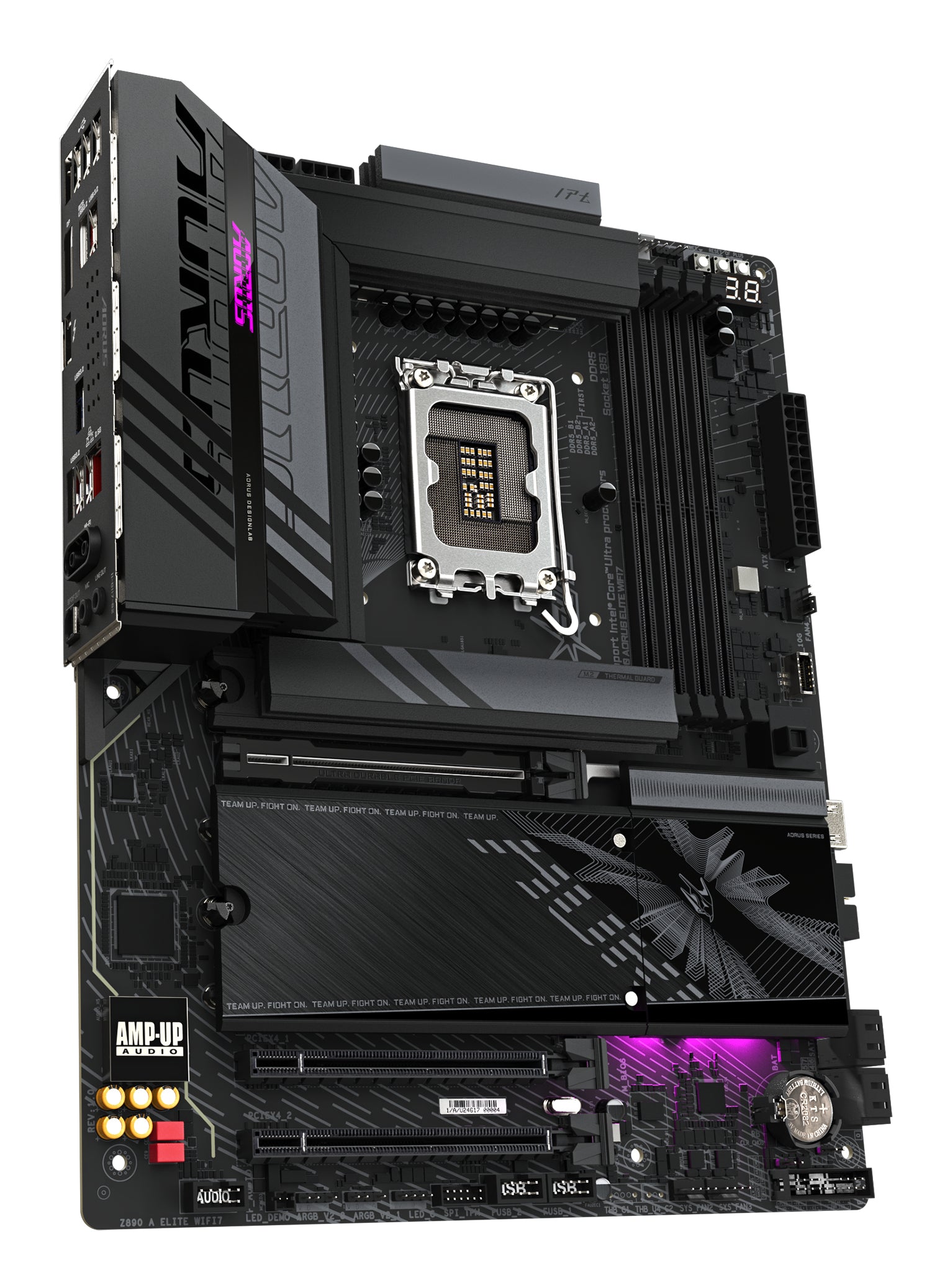 GIGABYTE Carte mère Z890 AORUS ELITE WIFI7 - Prend en charge les processeurs Intel Core Ultra (Série 2), VRM à 16+1+2 phases, jusqu'à 8800MHz DDR5 (OC), 1xPCIe 5.0 + 3xPCIe 4.0, Wi-Fi 7, LAN 2.5GbE, Thunderbolt 4