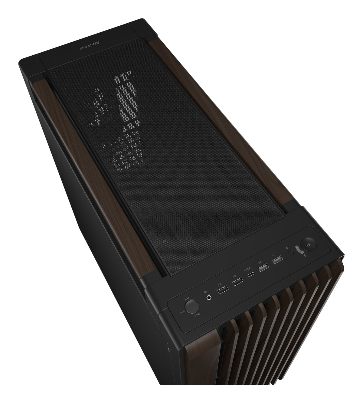 ASUS ProArt PA602 Wood Edition Modern Black - Metal Panel Midi Tower Noir, Bois