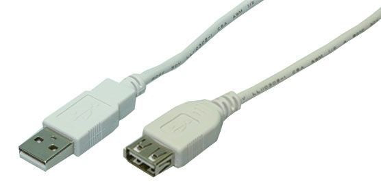 LogiLink 2m USB 2.0 câble USB USB A 0,48 Gbit/s Gris