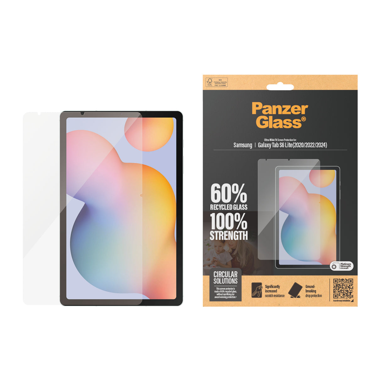 PanzerGlass ® Screen Protector Samsung Galaxy Tab S6 Lite (2020, 2022, 2024) | Ultra-Wide Fit Protection d'écran transparent 1 pièce(s)