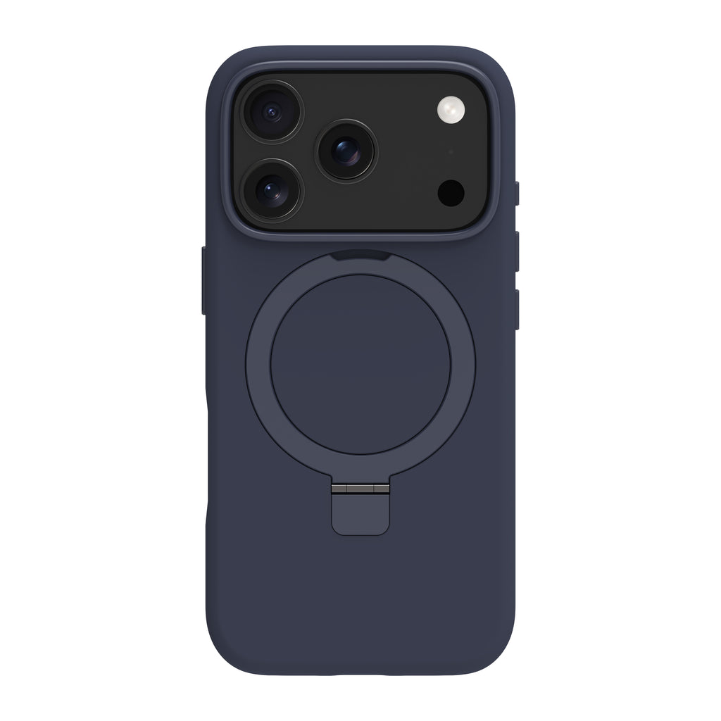 Coque de Protection Roskilde MS Kick ICON pour iPhone 17 Pro, Housse Bleue avec Support de Bureau