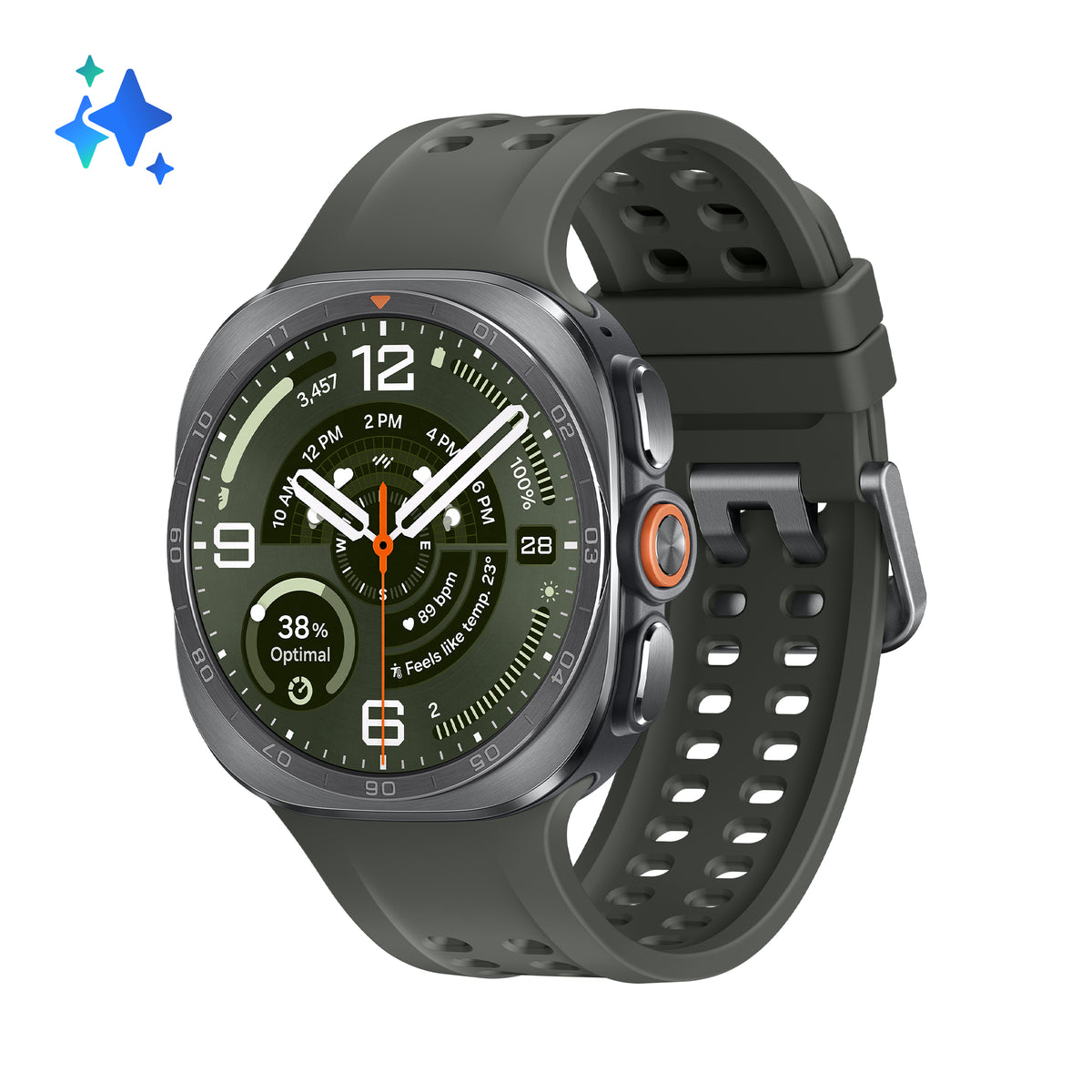 Samsung Galaxy Watch Ultra2 3,81 cm (1.5") AMOLED 47 mm Numérique 498 x 498 pixels Écran tactile 4G Argent Wifi GPS (sat