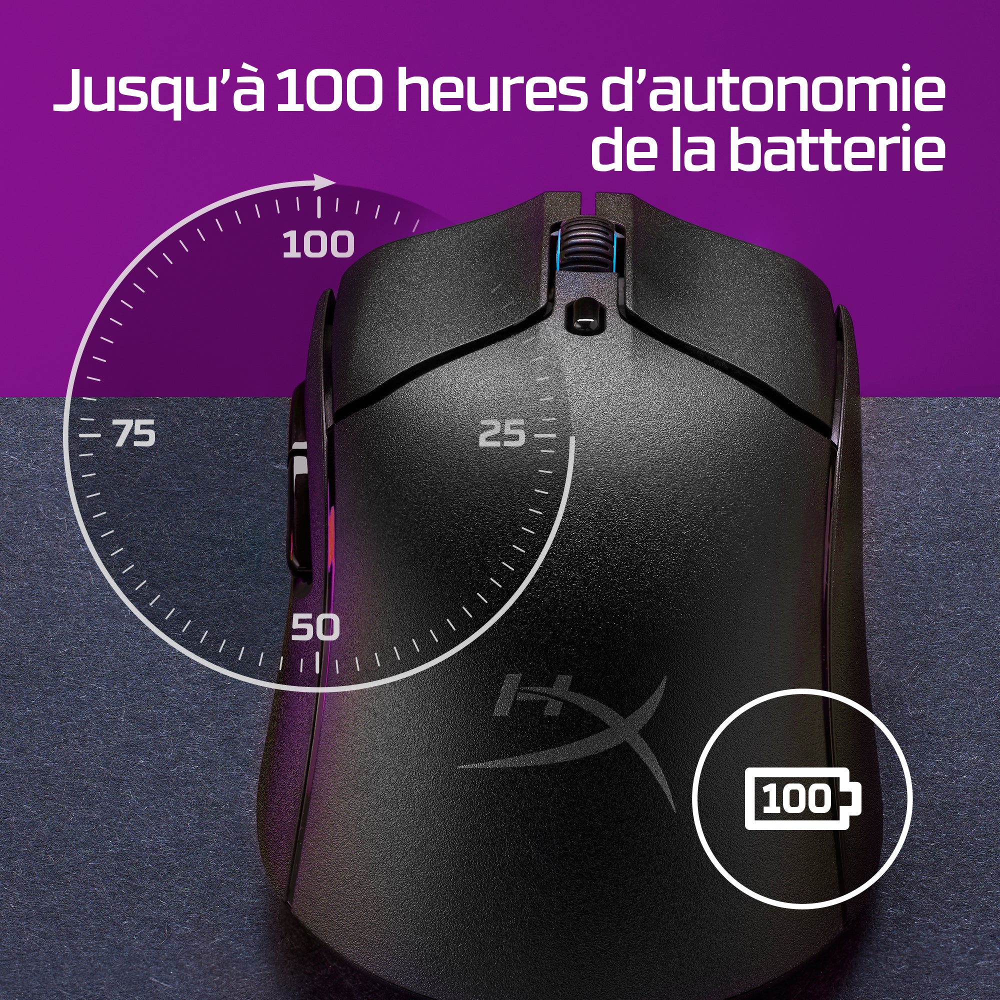 HyperX Pulsefire Haste 2 - Souris sans fil gaming (blanc)