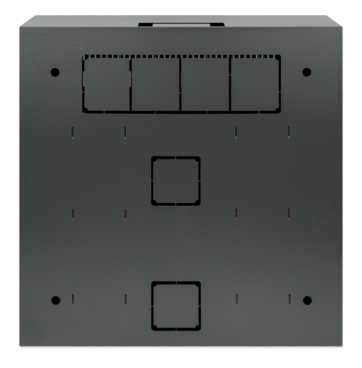Intellinet Coffret mural 19" extra-plat, rails 4U horizontaux et 2U verticaux, profondeur 170 mm, Noir RAL 7021