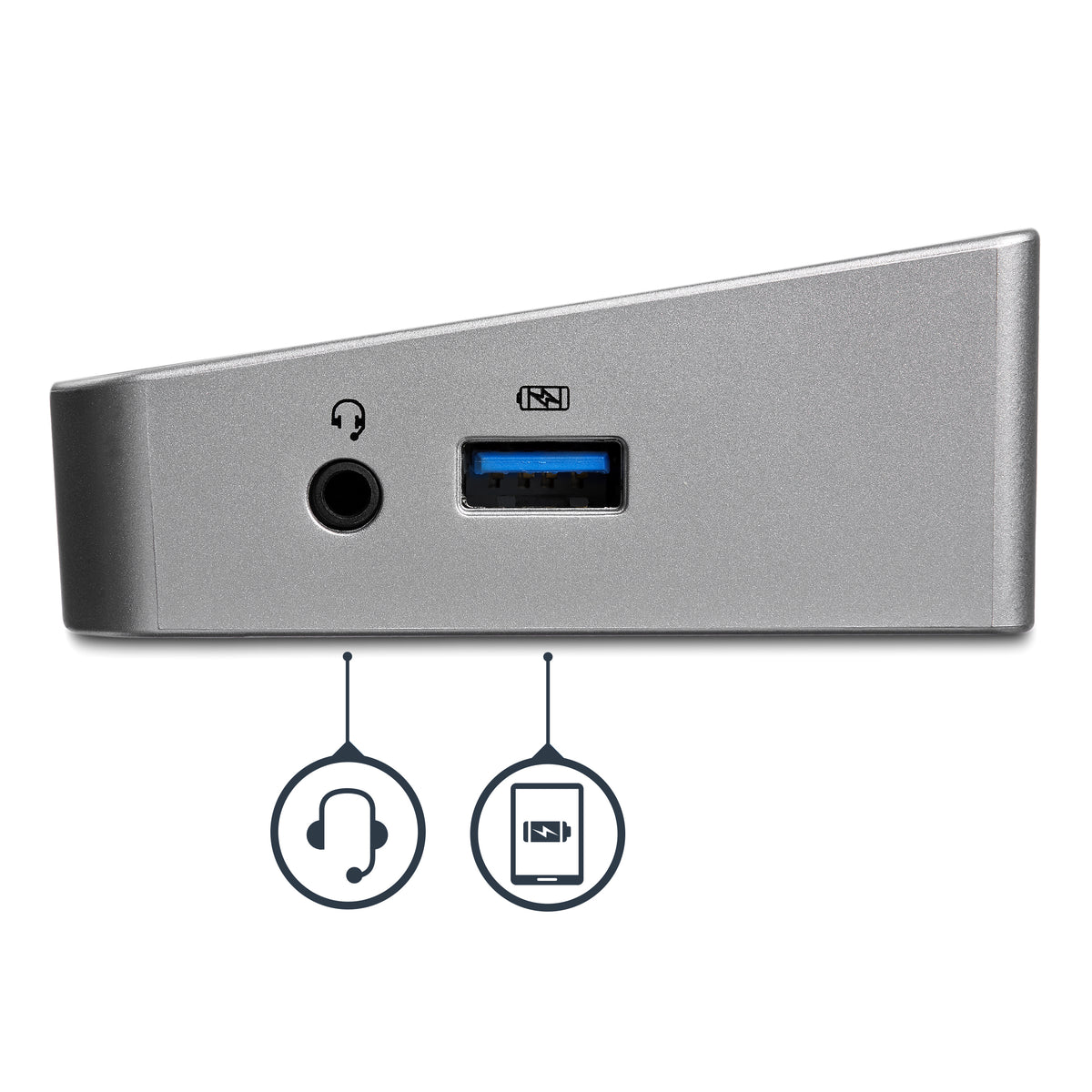 StarTech.com Station d'Accueil USB 3.0 Triple Affichage 2x 4K DisplayPort et HDMI, Hub USB-A 5 Ports, GbE, Audio 3,5 mm