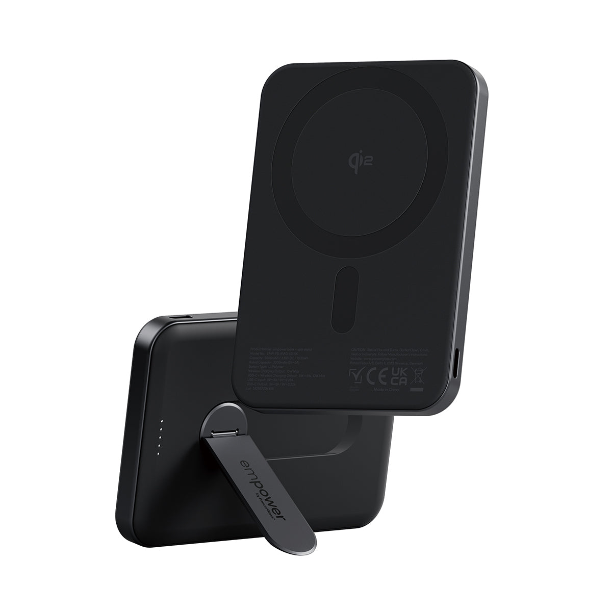 PanzerGlass empower™ by ® empower™ Bank w. Spin Stand | 5000mAh | Space Black Noir