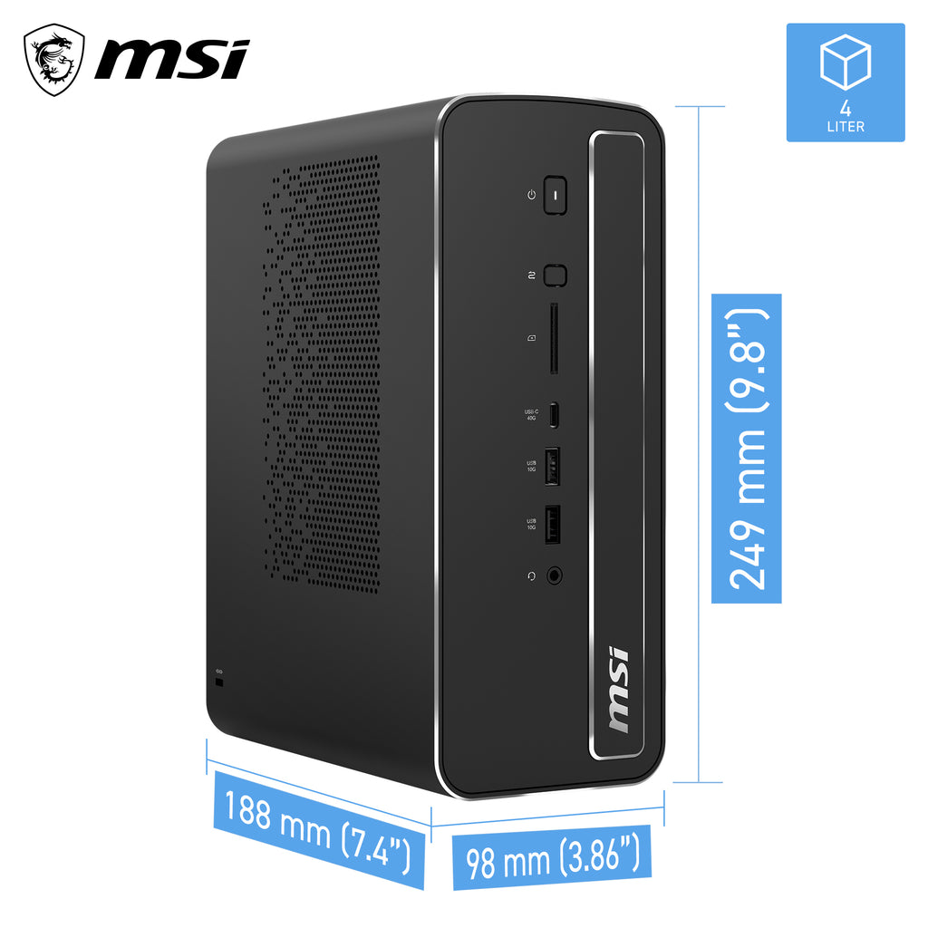 MSI Pro MAX EDGE AI+ 11M-005EU Copilot+ PC AMD Ryzen AI Max+ 395 128 Go LPDDR5x-SDRAM 2 To SSD Windows 11 Pro Mini PC PC