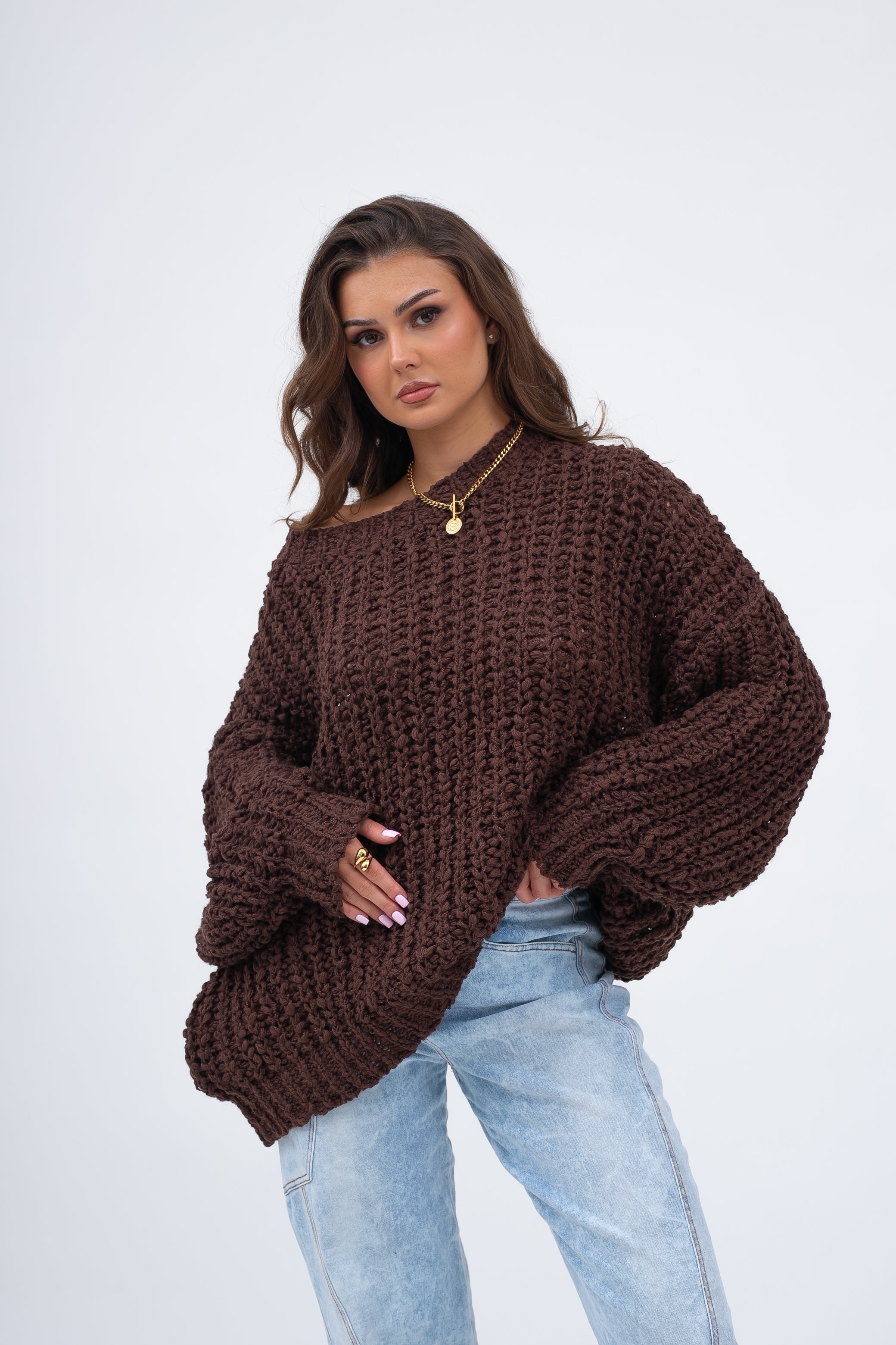 Pull oversize doux à grosses mailles CLOUD