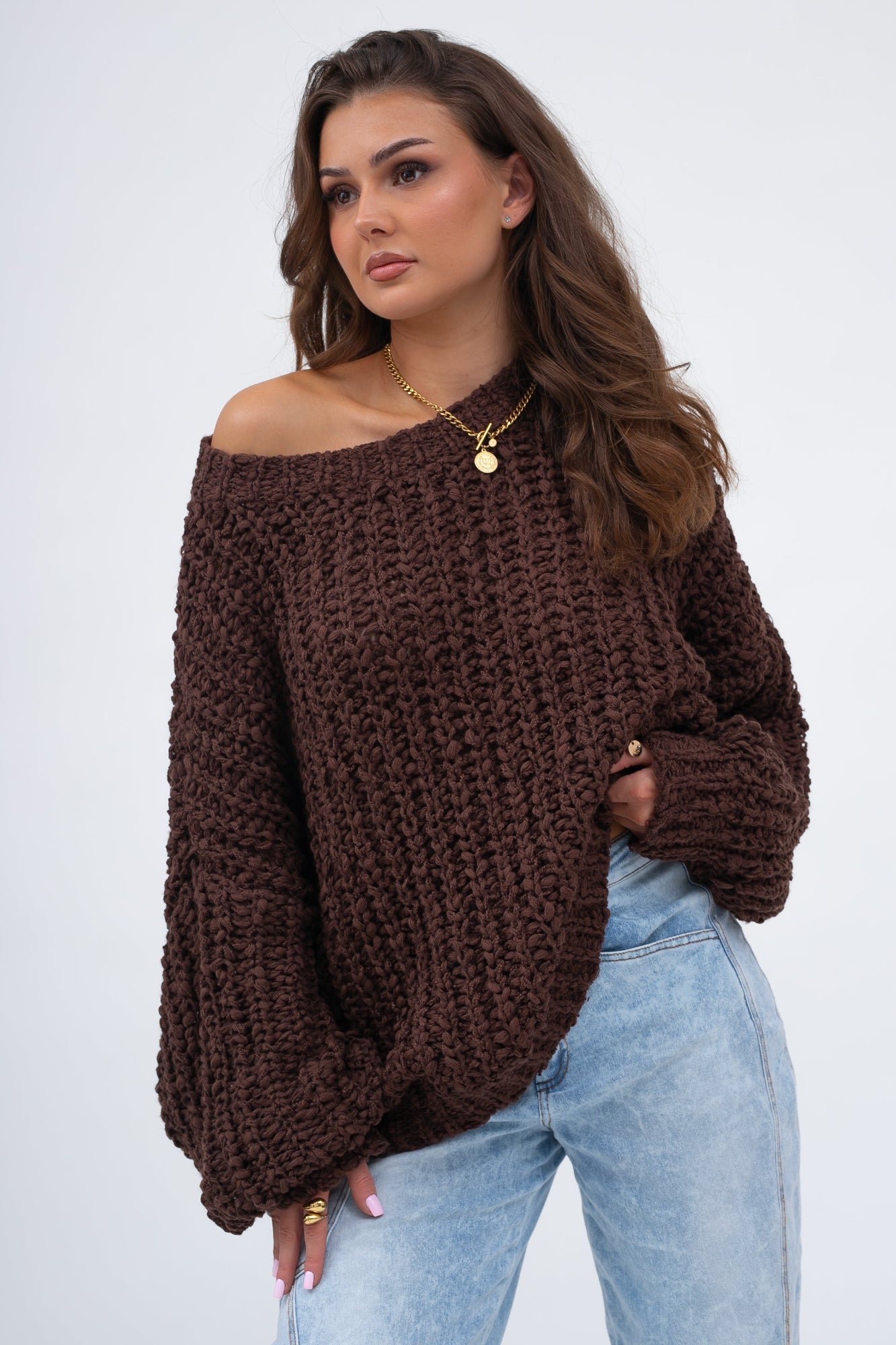 Pull oversize doux à grosses mailles CLOUD