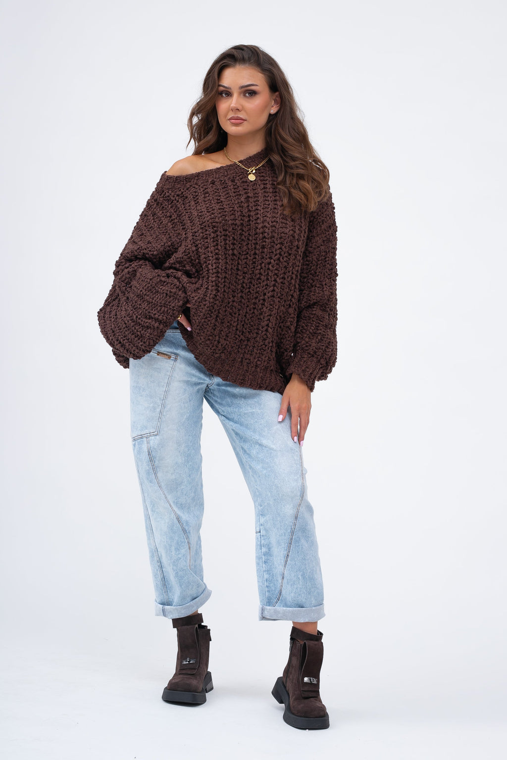 Pull oversize doux à grosses mailles CLOUD