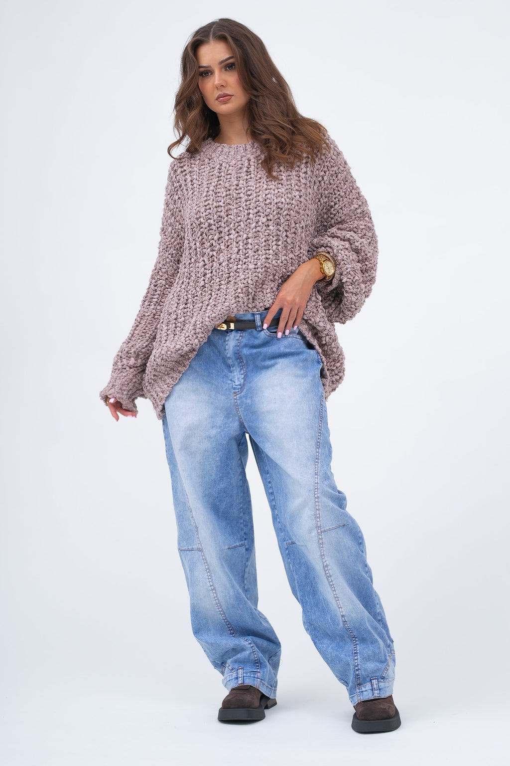 Pull oversize doux à grosses mailles CLOUD