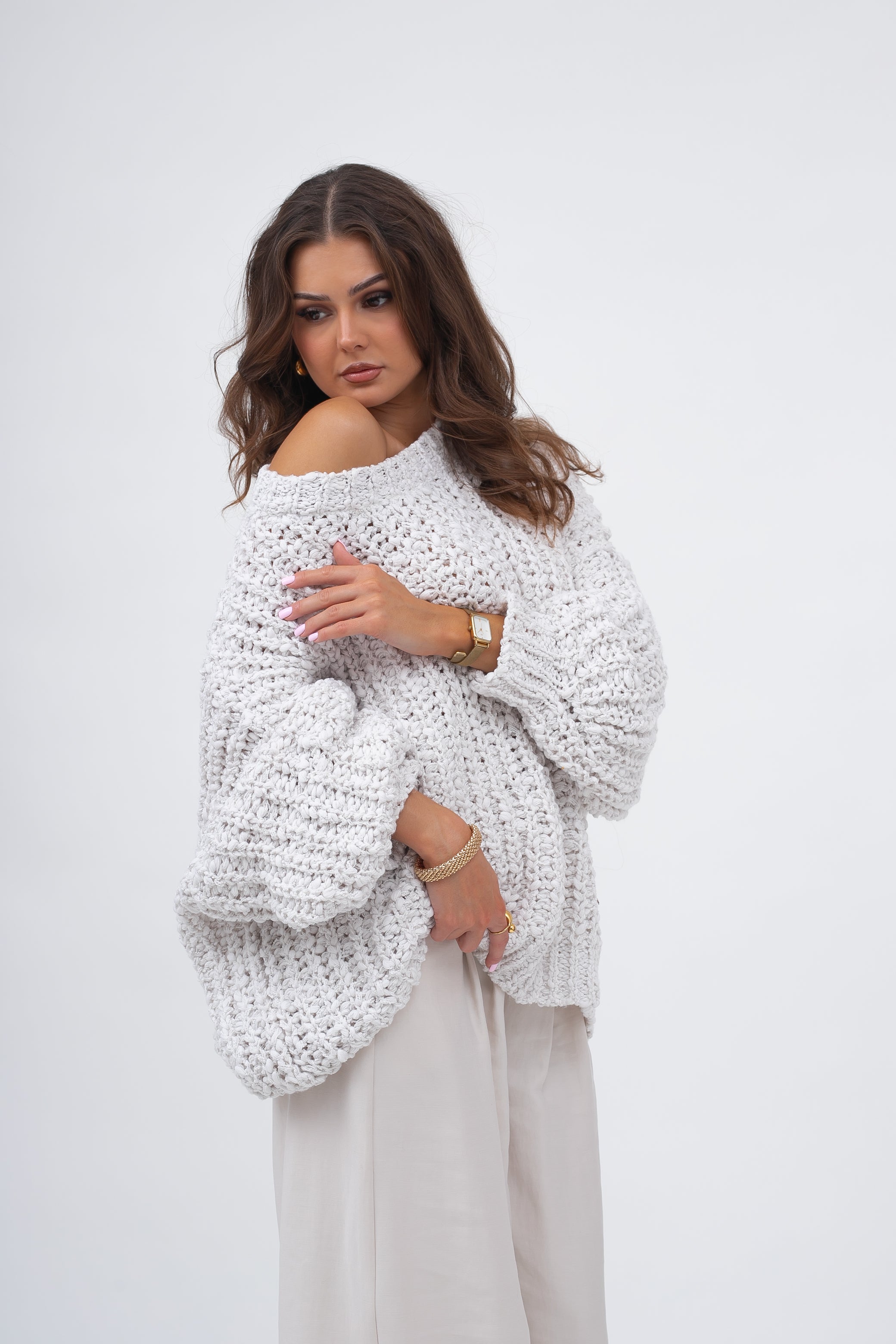 Pull oversize doux à grosses mailles CLOUD