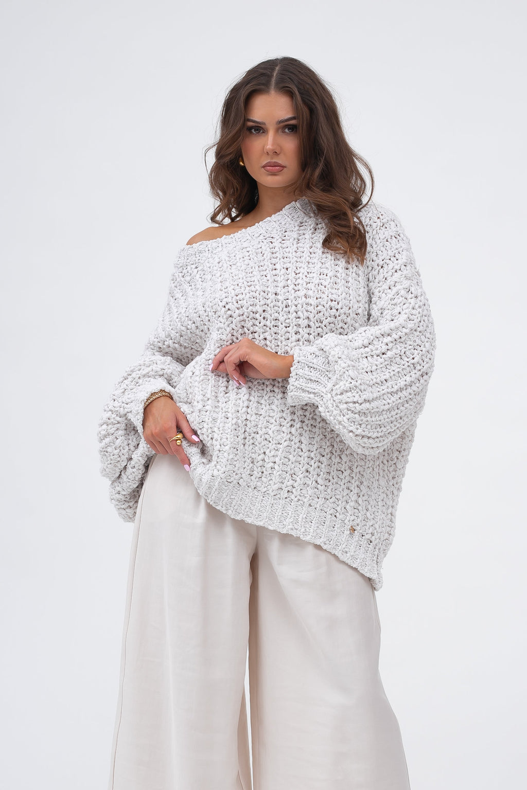 Pull oversize doux à grosses mailles CLOUD
