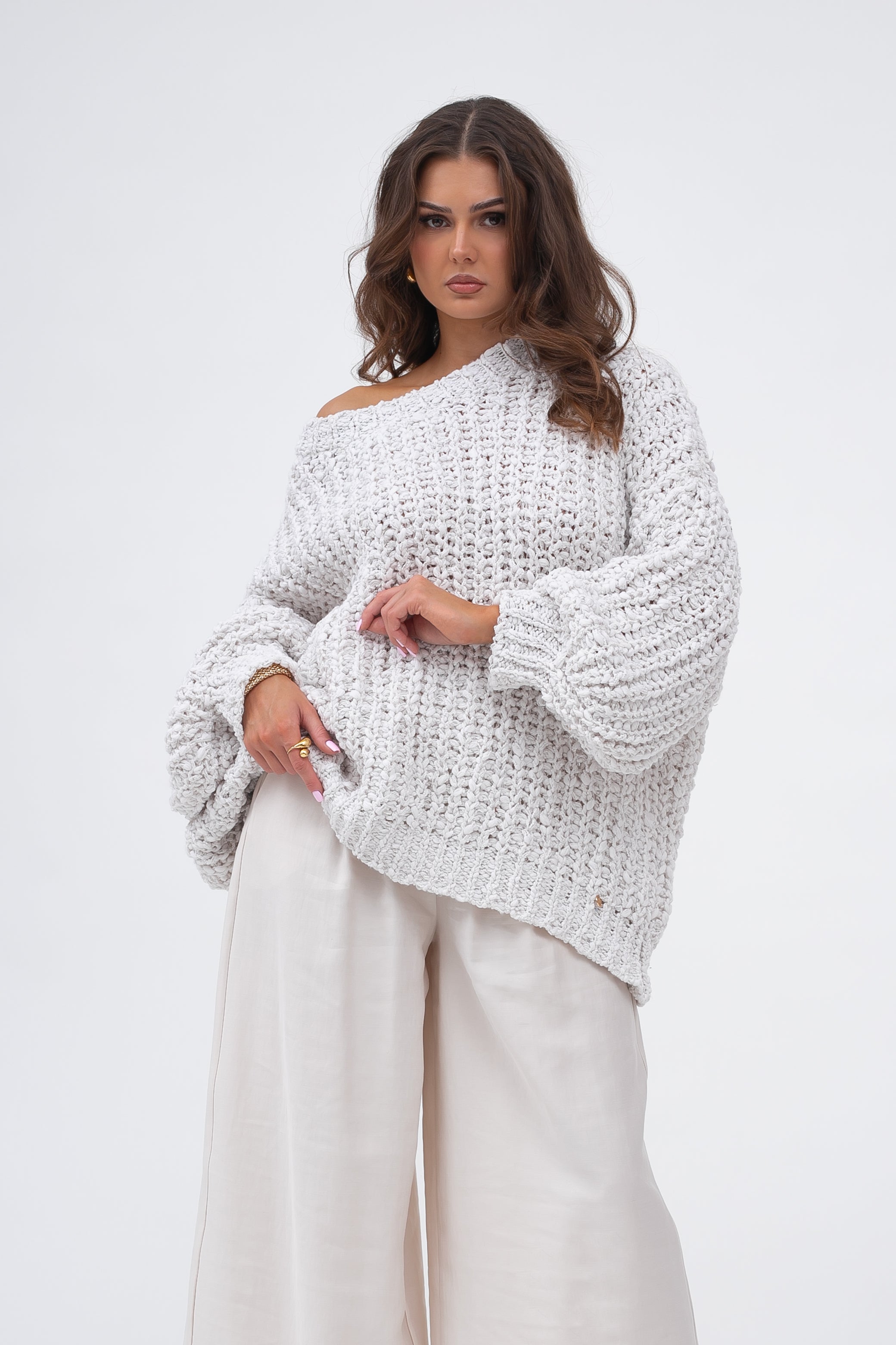 Pull oversize doux à grosses mailles CLOUD
