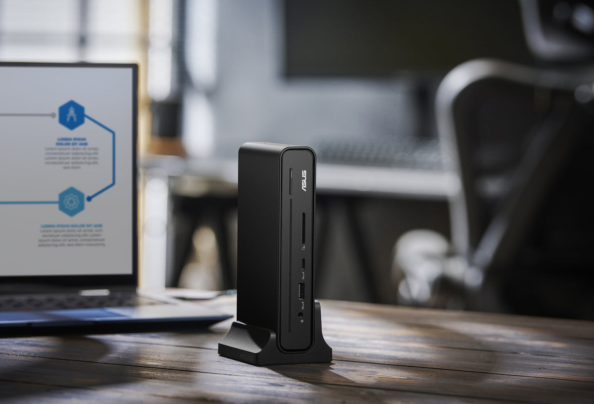 ASUS Triple Display USB-C Dock Duo DC301 Avec fil Noir