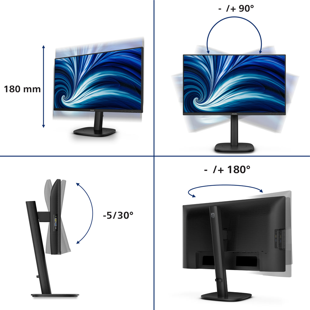 Philips 3000 series 24B2N3200D/00 Écran PC 24.1" WUXGA 1920 x 1200 LCD Noir