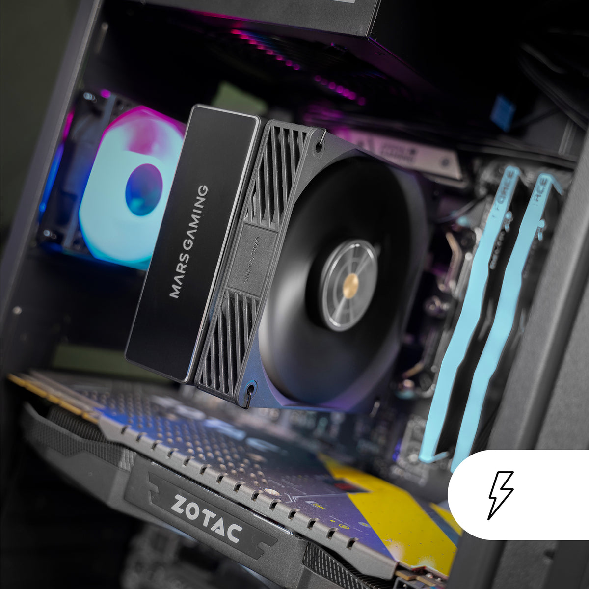 Mars Gaming MCPU-X4 Processeur Refroidisseur d'air 12 cm Noir 1 pièce(s)