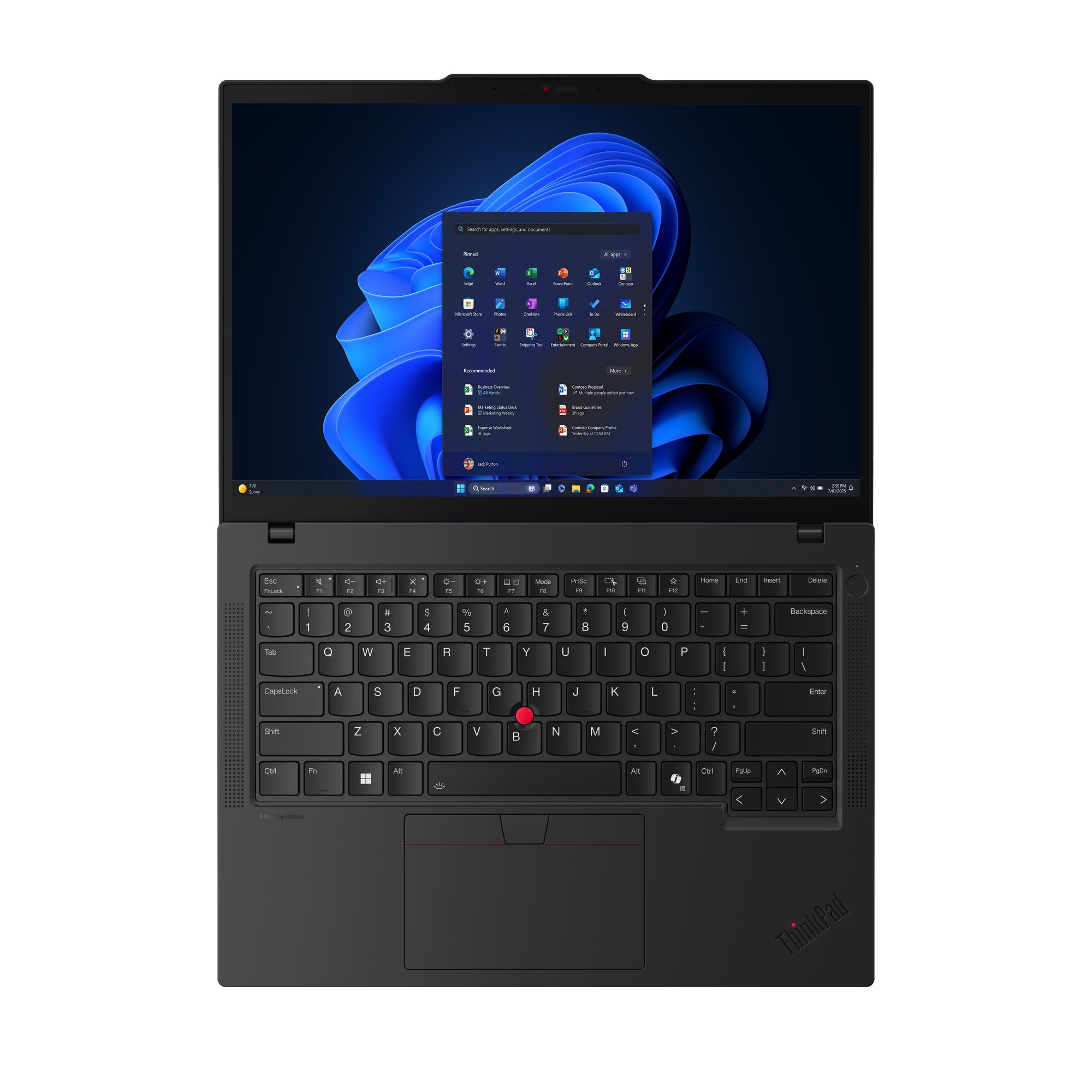 Lenovo ThinkPad T14 Gen 6 (Intel) Copilot+ PC Intel Core Ultra 7 258V Ordinateur portable 35,6 cm (14") WUXGA 32 Go LPDDR5x-SDRAM 512 Go SSD Wi-Fi 7 (802.11be) Windows 11 Pro Nordique Noir