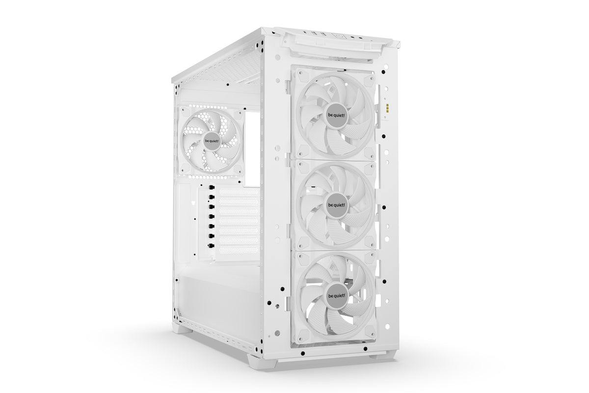 be quiet! Shadow Base 800 Blanc | Boîtier PC ARGB vitré, Mini ITX / Micro ATX / ATX / E-ATX, 4 ventilateurs Light Wings 